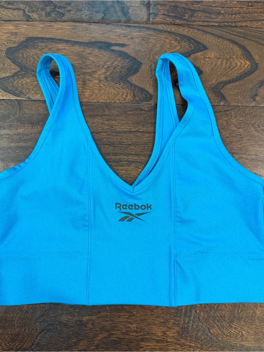 Reebok Bright Teal V-Neck Sports Bra